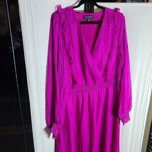 Stunning Hot Pink Pleated Dress